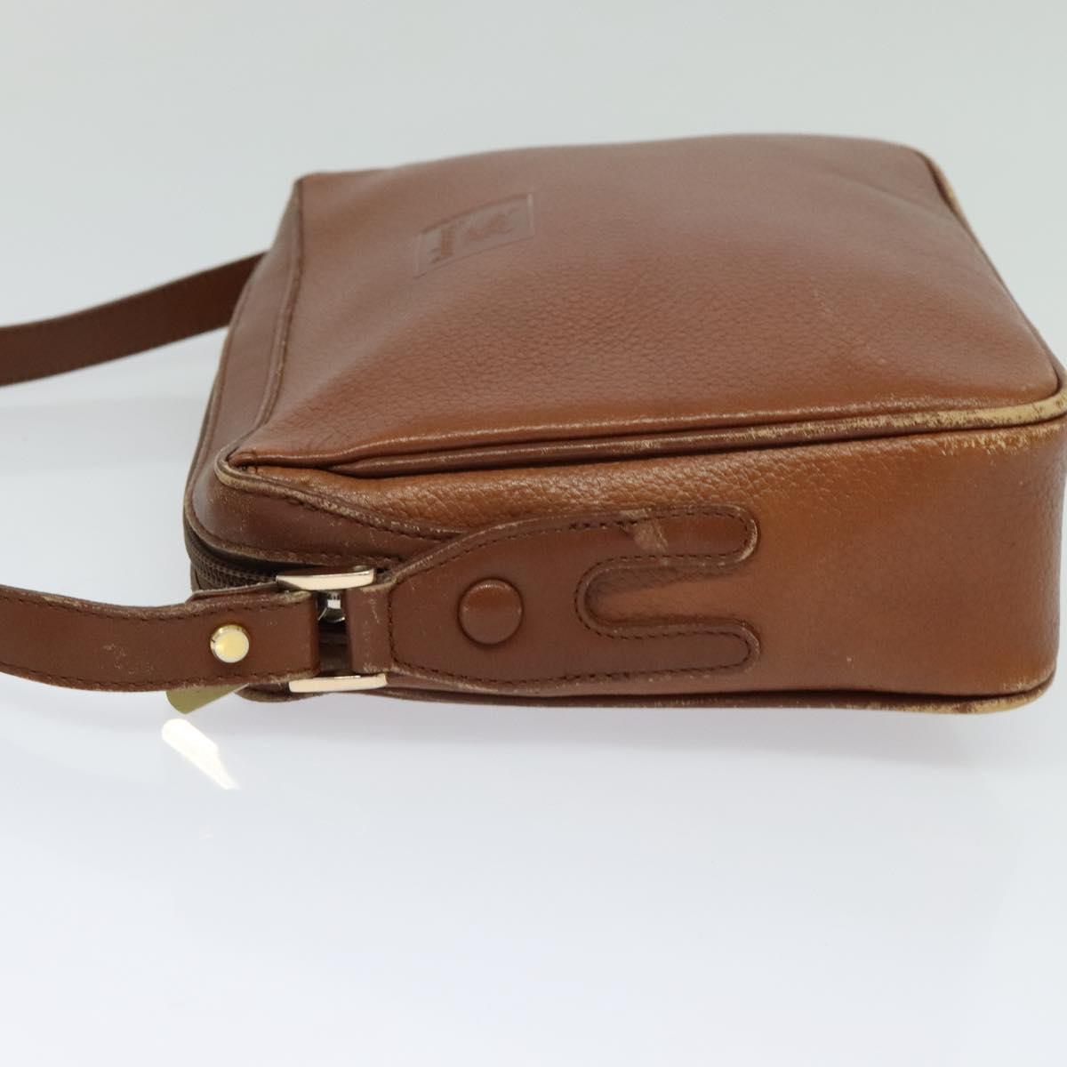Burberrys Shoulder Bag Leather Brown Auth BA691