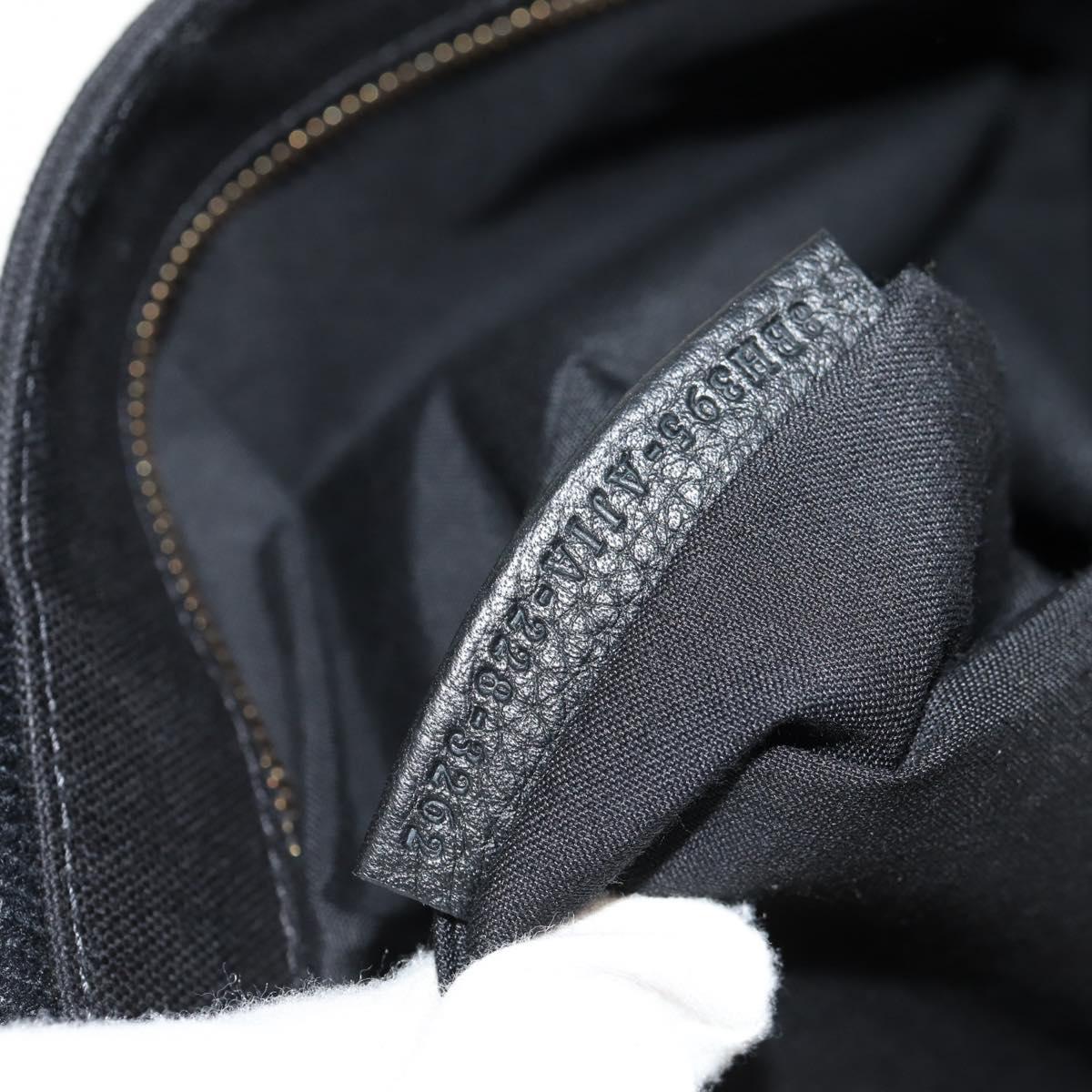 FENDI VERSACE Collaboration Tote Bag Canvas 2way Black Gold Auth BA6912A