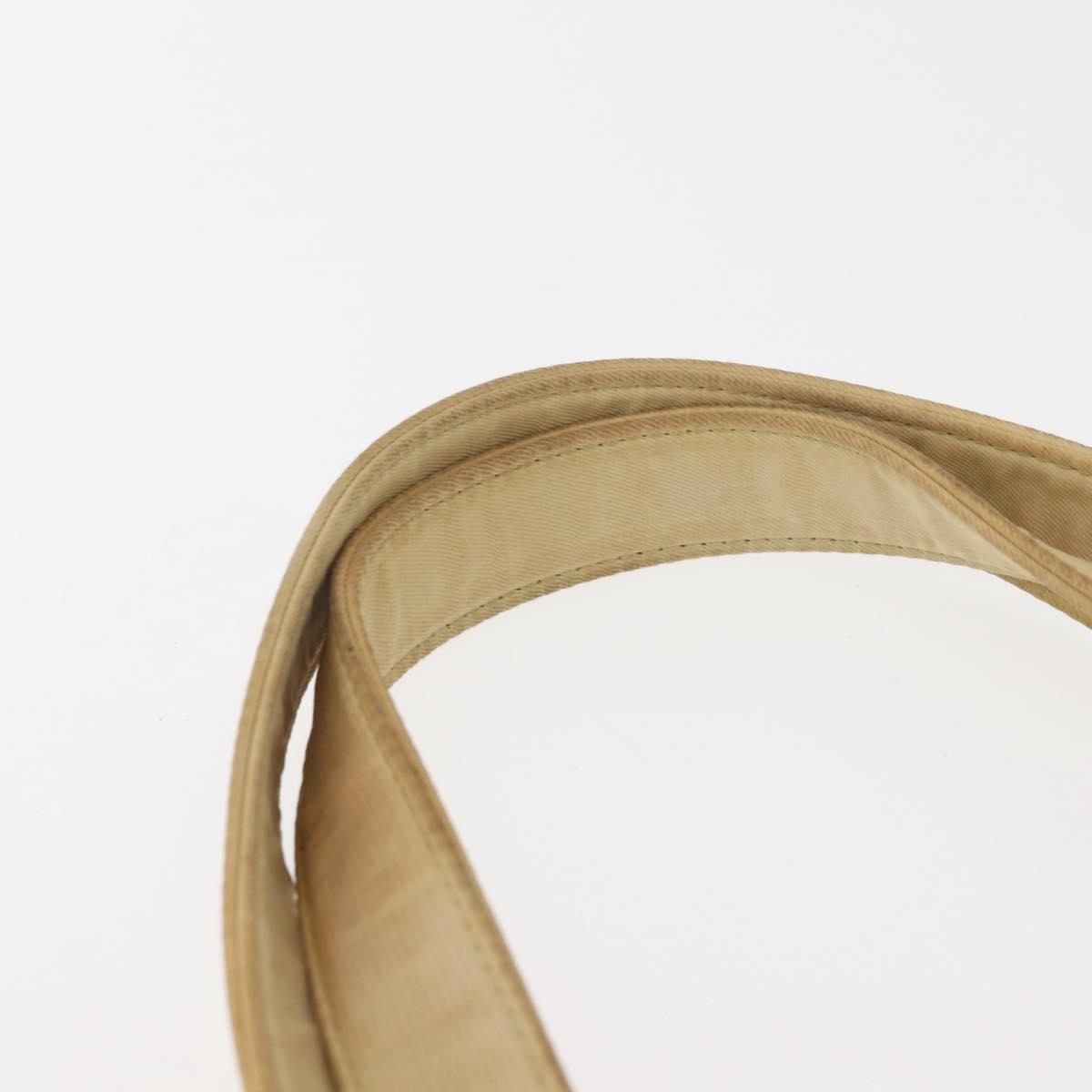 CHANEL Tote Bag Nylon Beige CC Auth BA6913