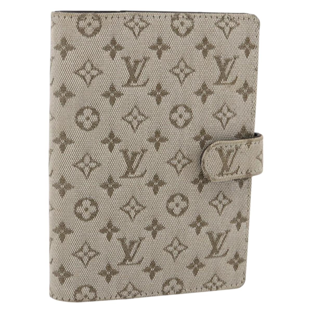 LOUIS VUITTON Monogram Mini Agenda PM Day Planner Cover Khaki R20911 Auth BA6916