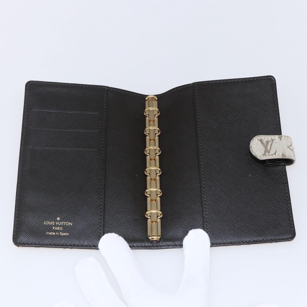 LOUIS VUITTON Monogram Mini Agenda PM Day Planner Cover Khaki R20911 Auth BA6916