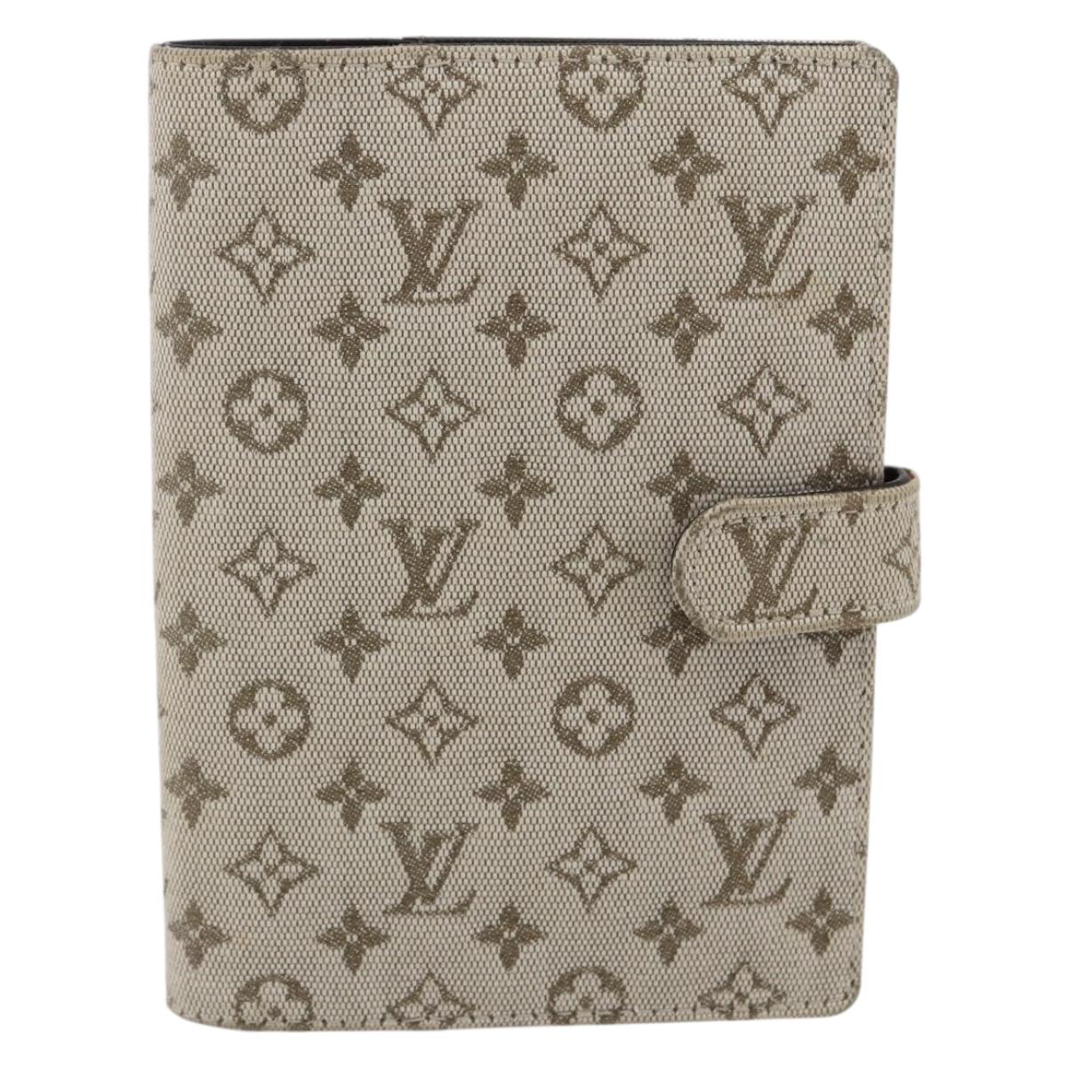 LOUIS VUITTON Monogram Mini Agenda PM Day Planner Cover Khaki R20911 Auth BA6916