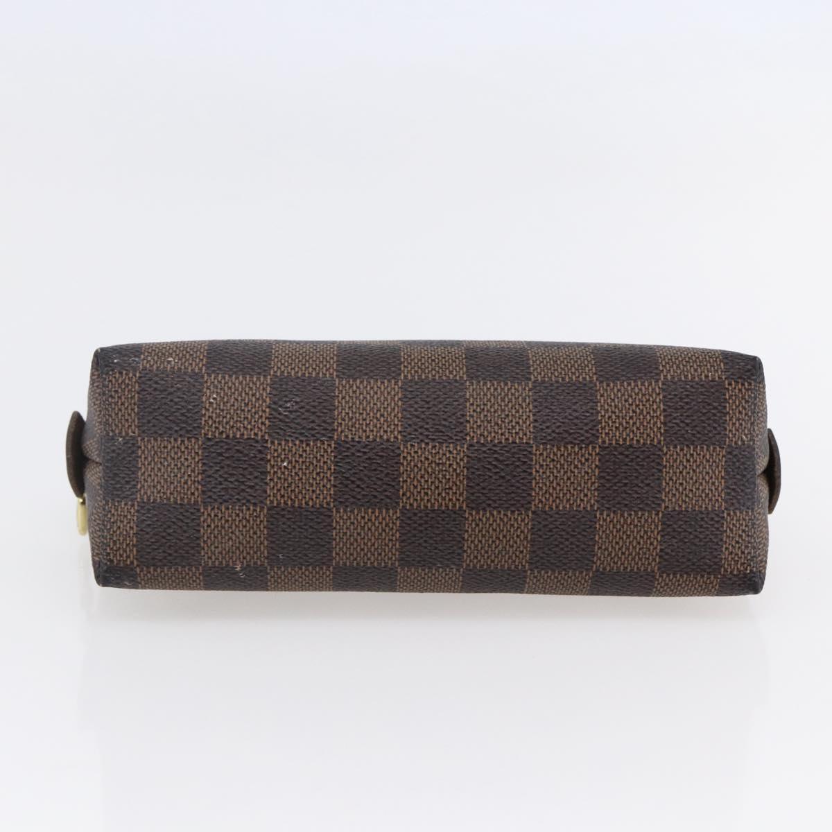 LOUIS VUITTON Damier Ebene Pochette Cosmetic PM Pouch N47516 LV Auth BA6917
