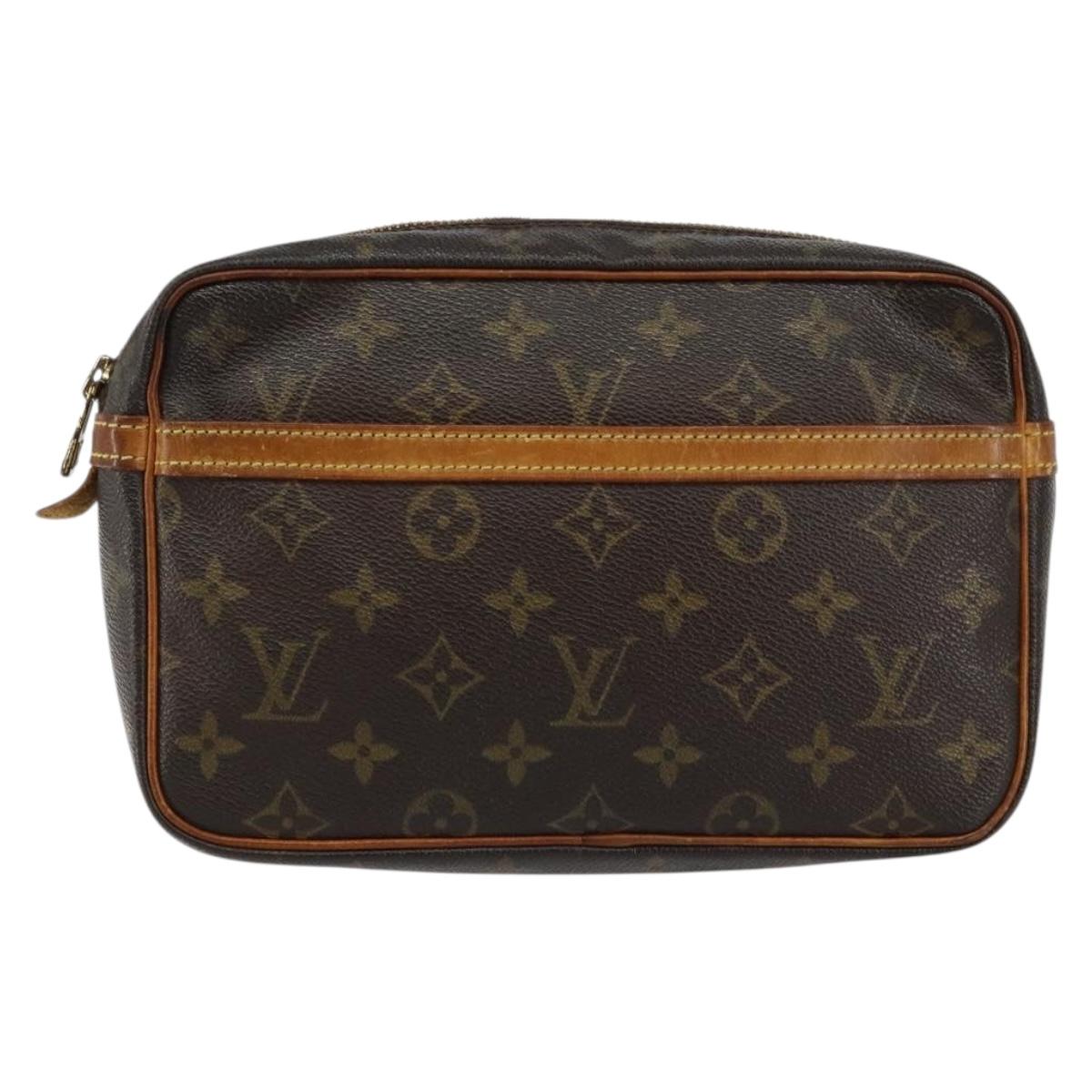 LOUIS VUITTON Monogram Compiegne 23 Clutch Bag M51847 LV Auth BA6924