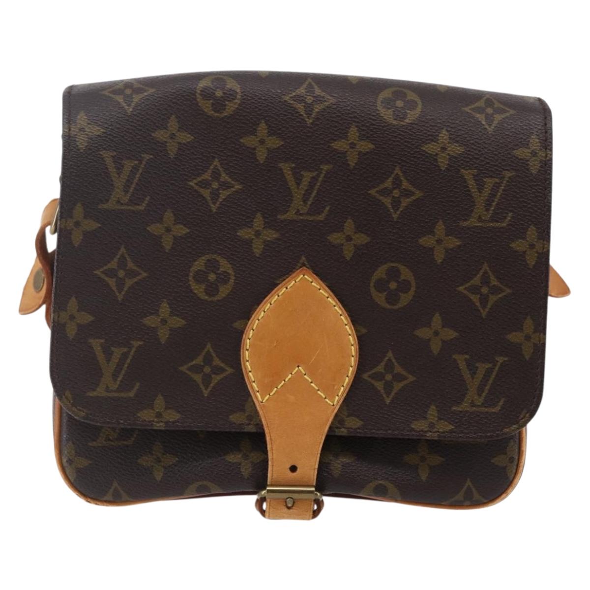 LOUIS VUITTON Monogram Cartouchiere MM Shoulder Bag M51253 LV Auth BA6928