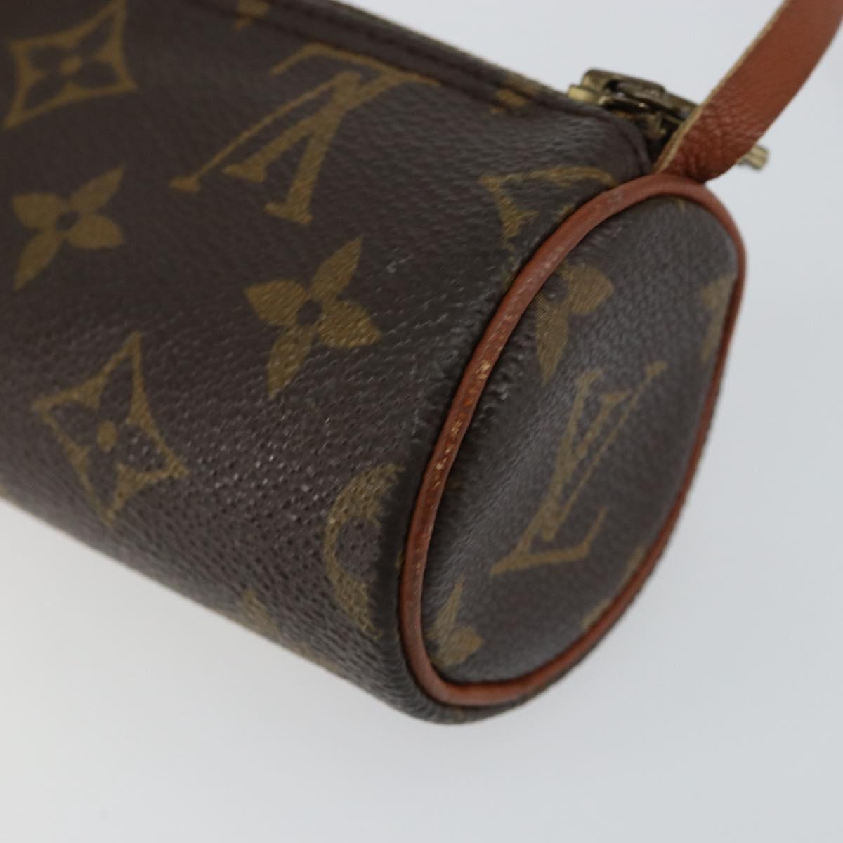 LOUIS VUITTON Monogram Papillon Pouch LV Auth BA6967