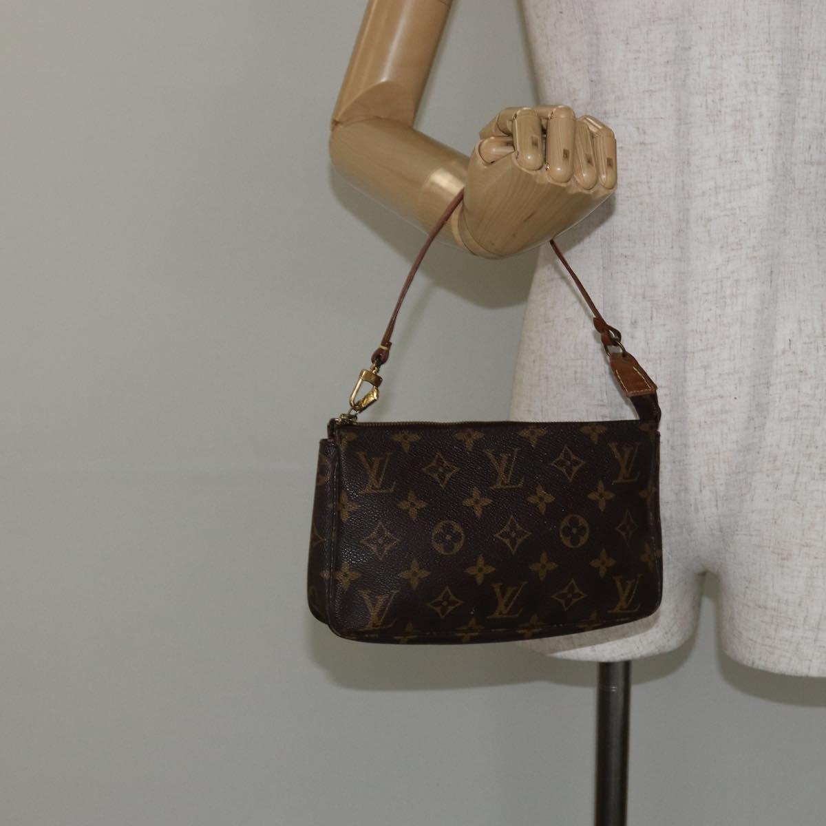 LOUIS VUITTON Monogram Pochette Accessoires Pouch M51980 LV Auth BA6970