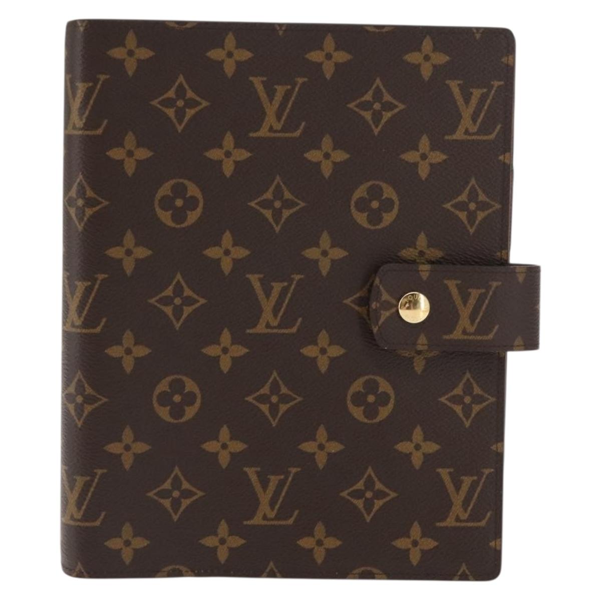 LOUIS VUITTON Monogram Agenda GM Day Planner Cover R20006 LV Auth BA6973