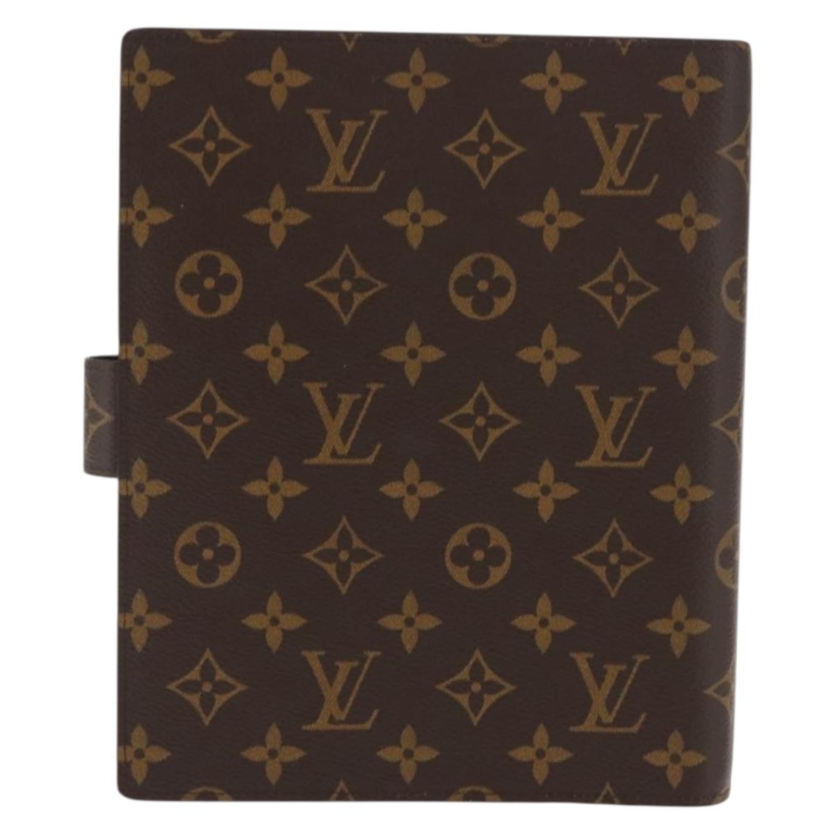 LOUIS VUITTON Monogram Agenda GM Day Planner Cover R20006 LV Auth BA6973