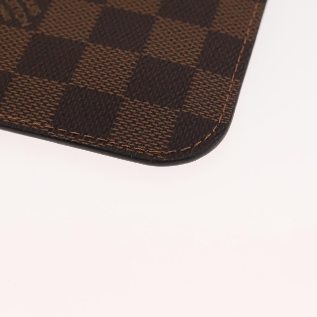 LOUIS VUITTON Damier Ebene Neverfull MM Pouch Accessory Pouch LV Auth BA6975
