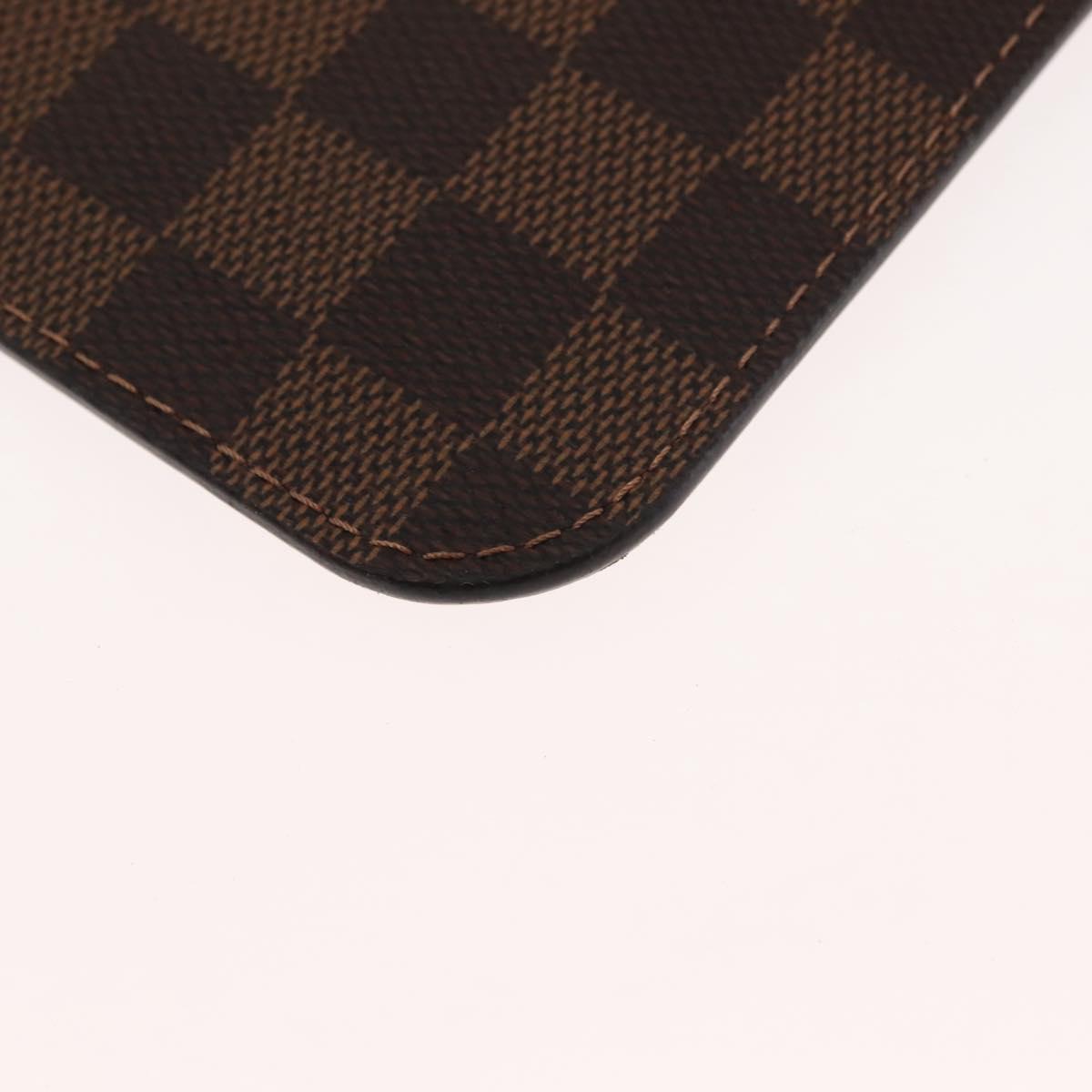 LOUIS VUITTON Damier Ebene Neverfull MM Pouch Accessory Pouch LV Auth BA6975