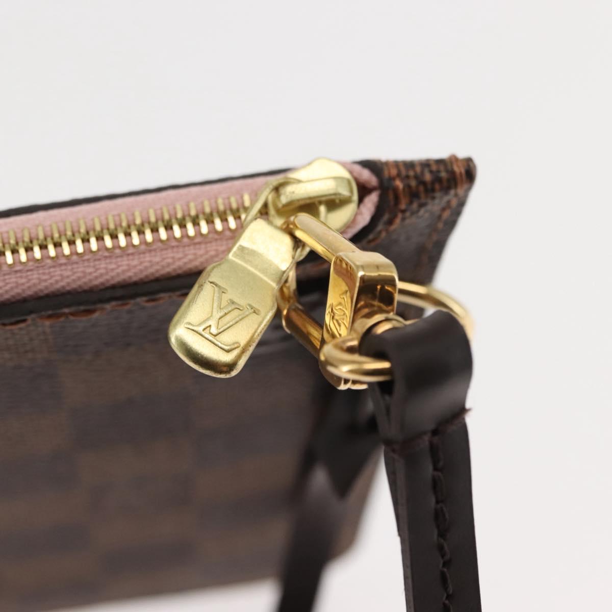 LOUIS VUITTON Damier Ebene Neverfull MM Pouch Accessory Pouch LV Auth BA6975