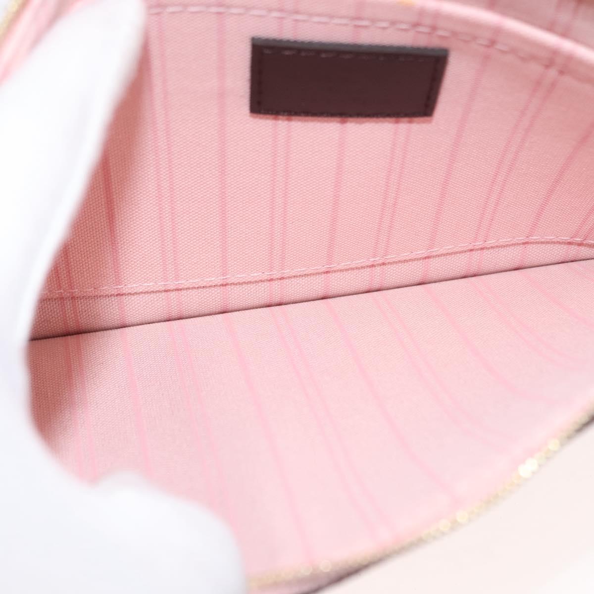 LOUIS VUITTON Damier Ebene Neverfull MM Pouch Accessory Pouch LV Auth BA6975