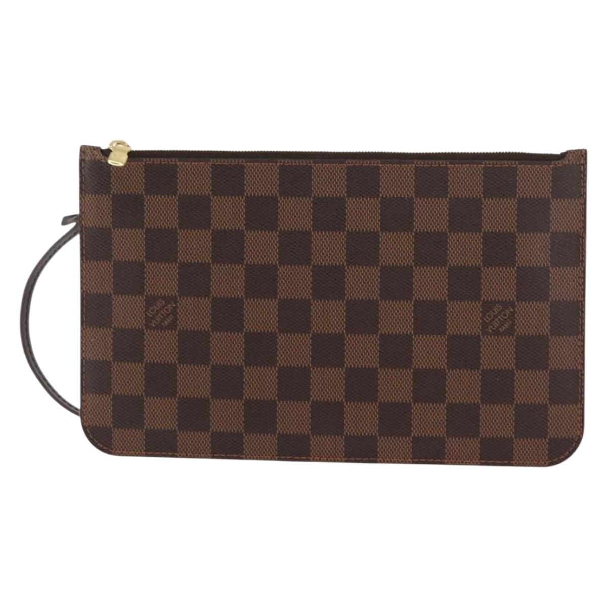LOUIS VUITTON Damier Ebene Neverfull MM Pouch Accessory Pouch LV Auth BA6976