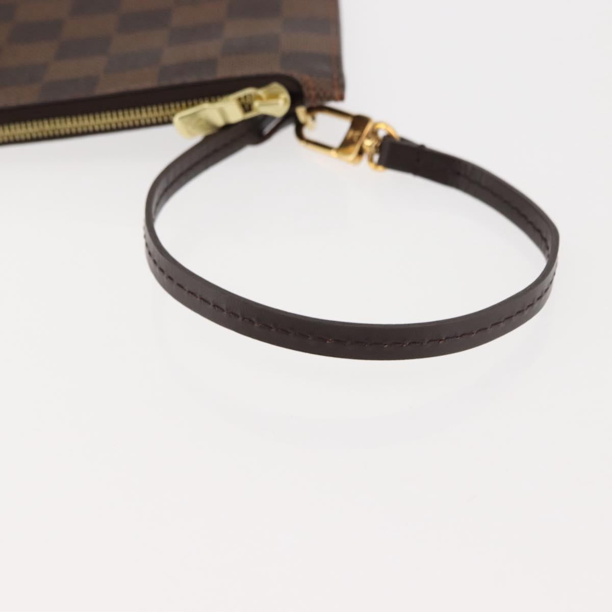 LOUIS VUITTON Damier Ebene Neverfull MM Pouch Accessory Pouch LV Auth BA6976