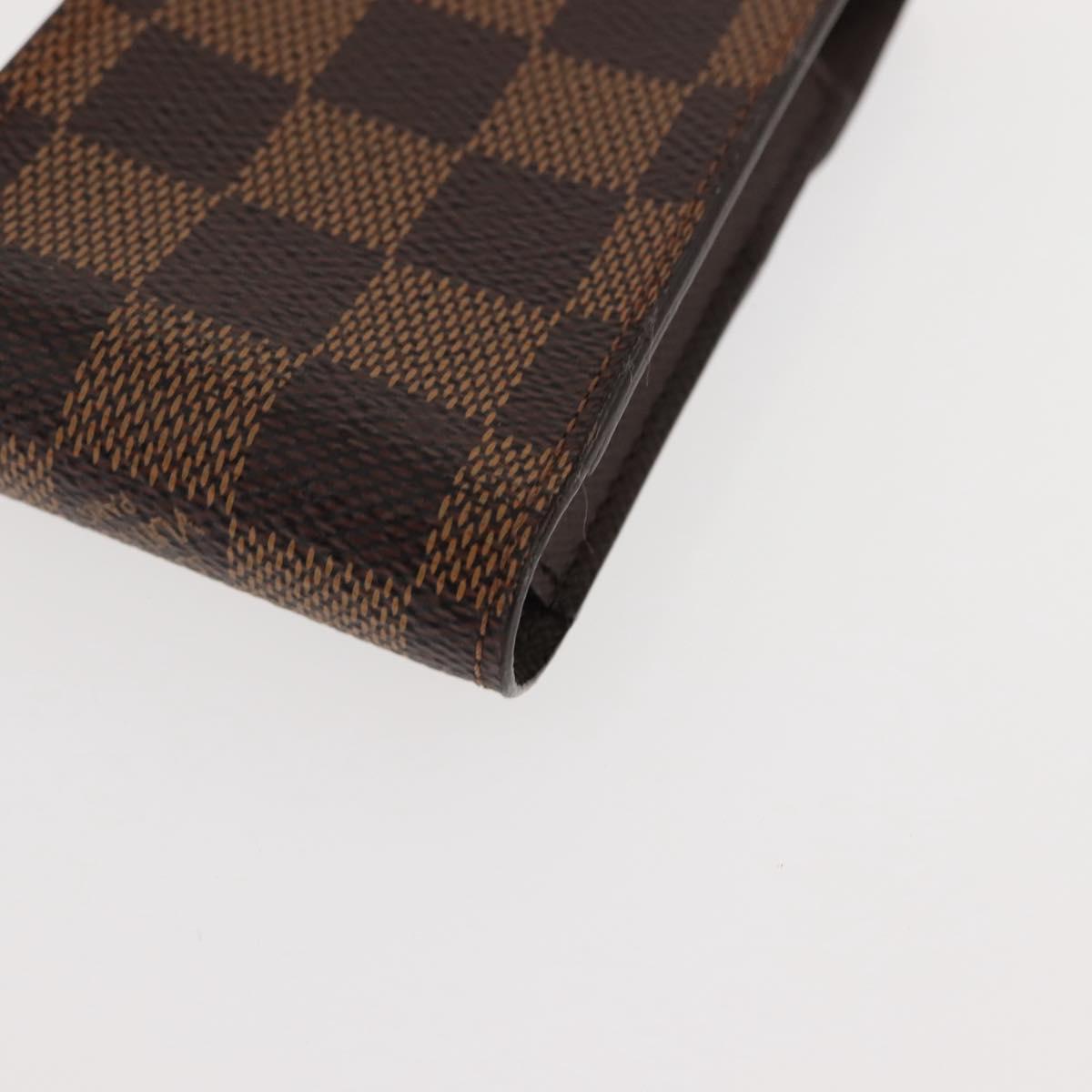 LOUIS VUITTON Damier Ebene Etui Cigarette Case N63024 LV Auth BA6978