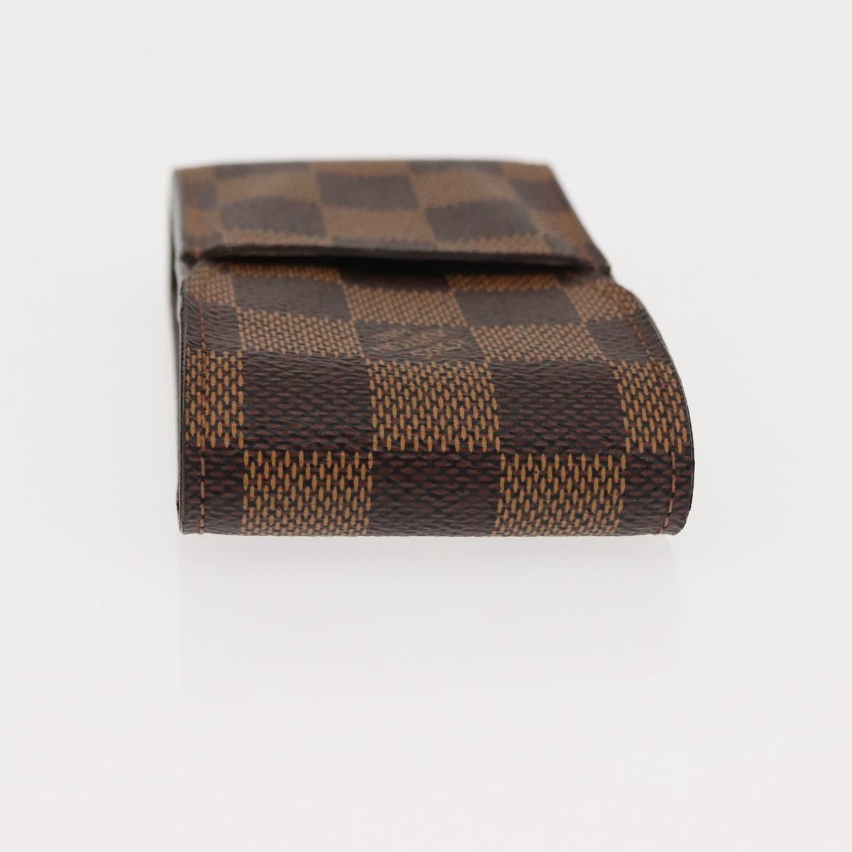 LOUIS VUITTON Damier Ebene Etui Cigarette Case N63024 LV Auth BA6978