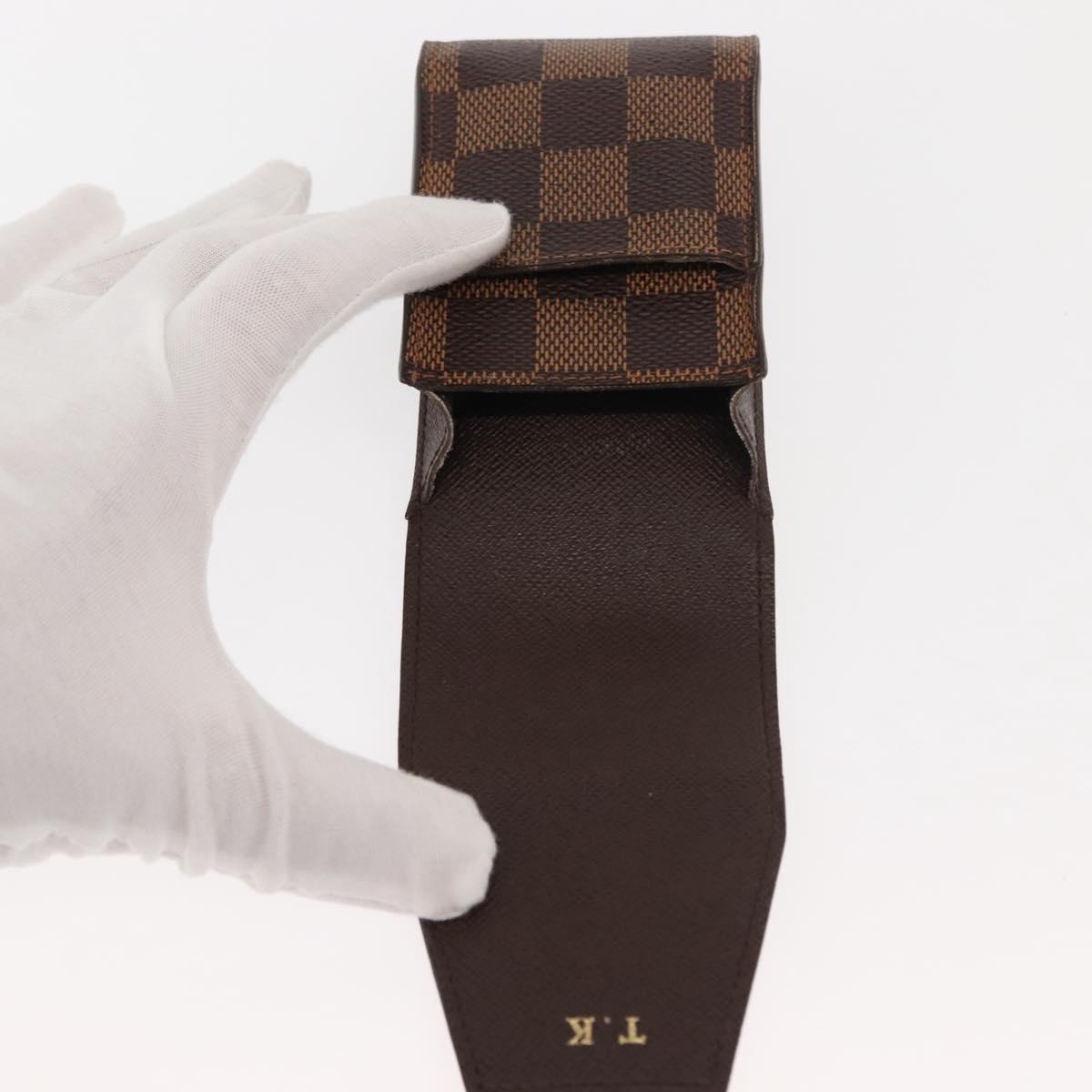 LOUIS VUITTON Damier Ebene Etui Cigarette Case N63024 LV Auth BA6979