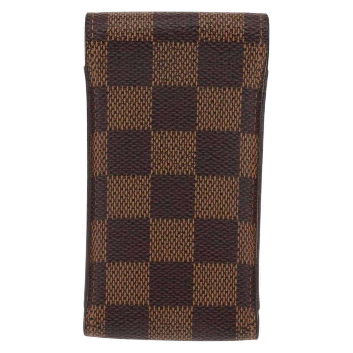 LOUIS VUITTON Damier Ebene Etui Cigarette Case N63024 LV Auth BA6979