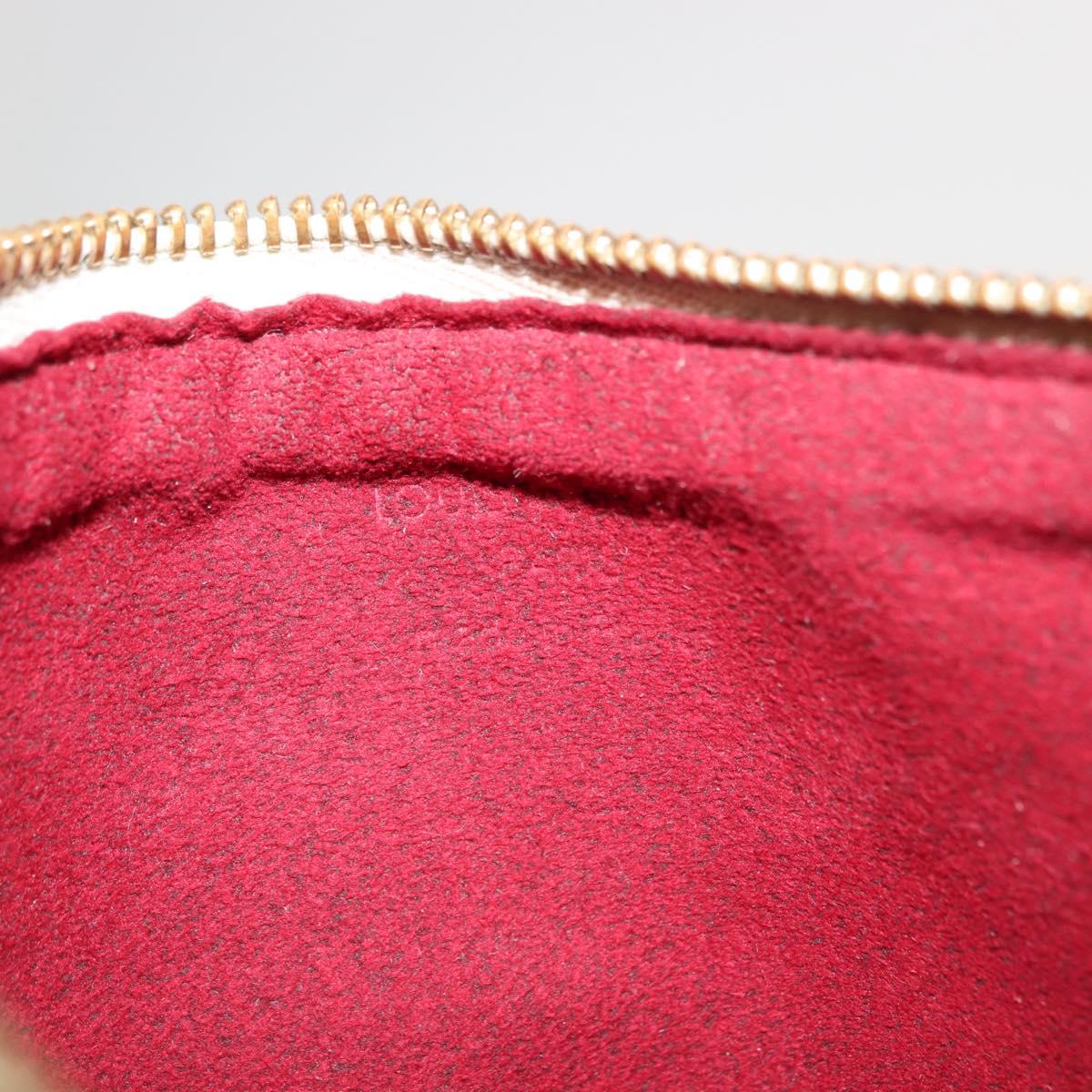 LOUIS VUITTON Monogram Multicolor Pochette MM Pouch White M60028 LV Auth BA6983