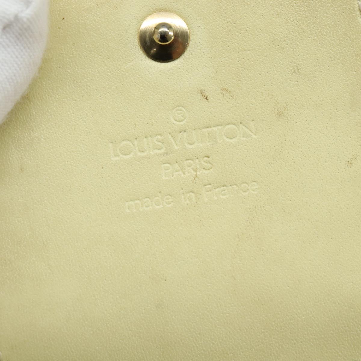 LOUIS VUITTON Monogram Vernis Walker Wallet Lime Yellow M91074 LV Auth BA6985