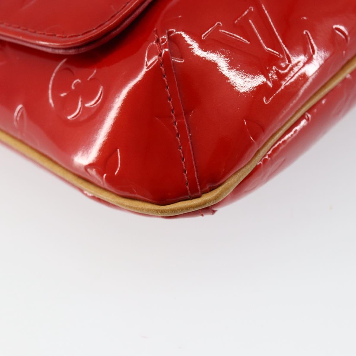 LOUIS VUITTON Monogram Vernis Thompson Street Bag Red M91094 Auth BA6993