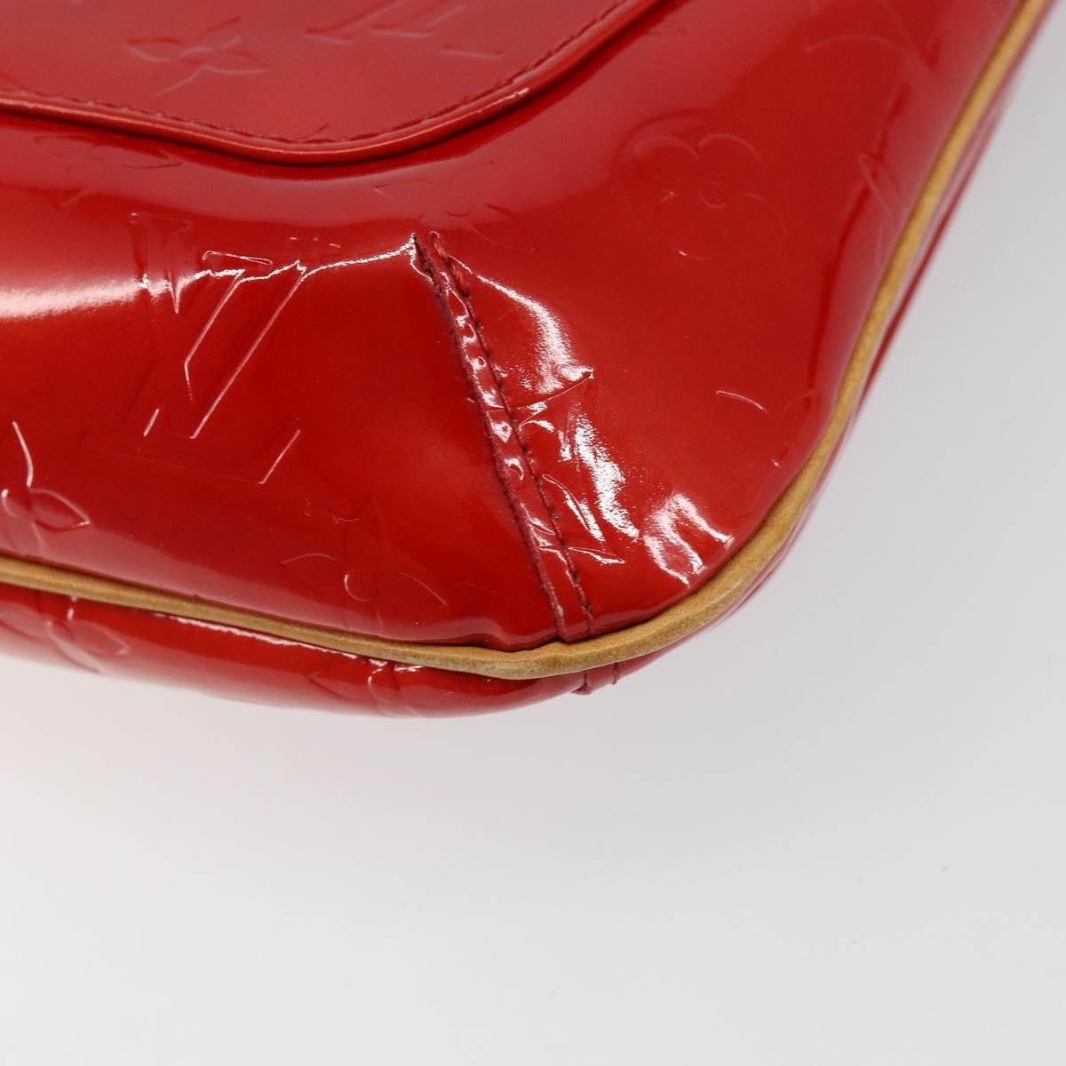 LOUIS VUITTON Monogram Vernis Thompson Street Bag Red M91094 Auth BA6993