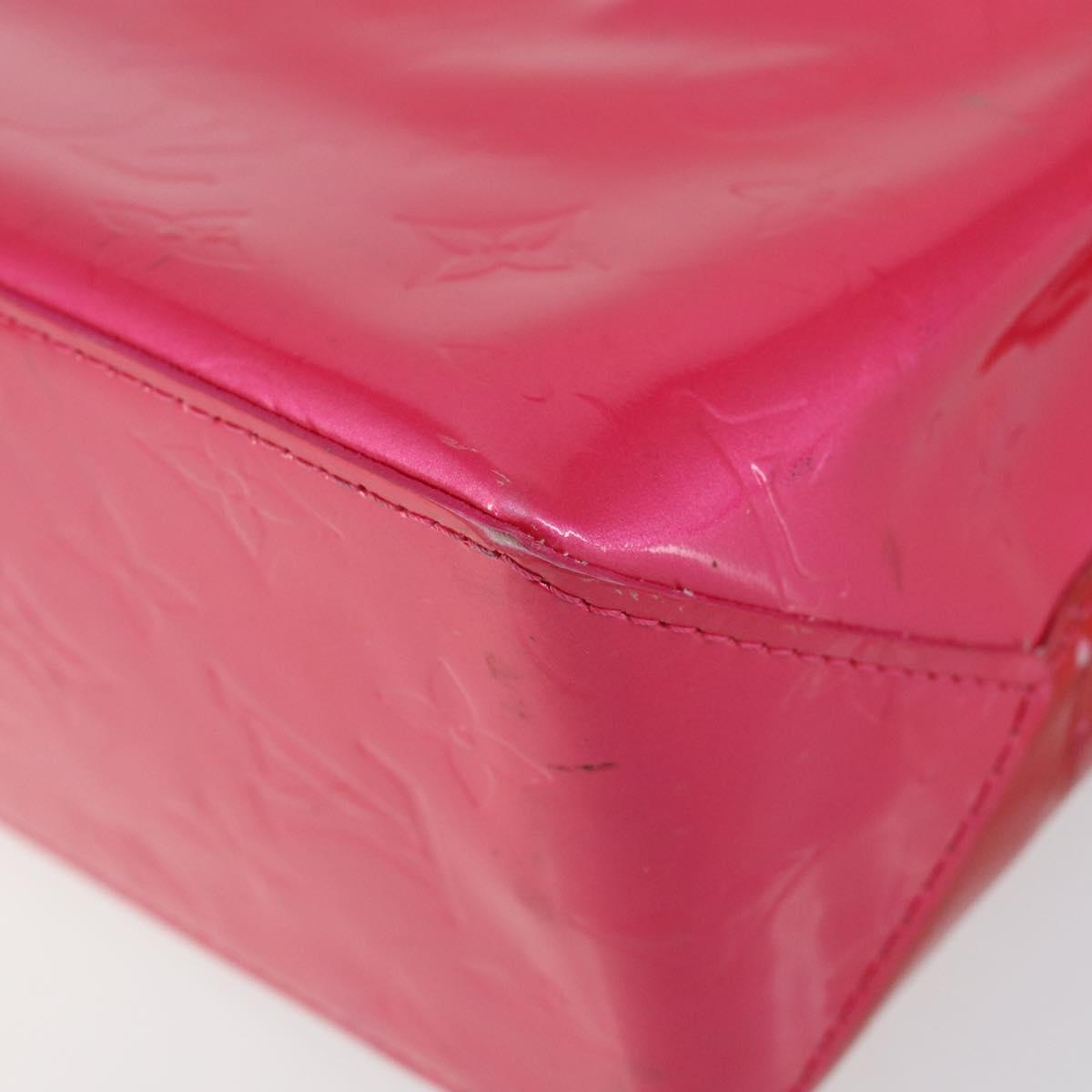 LOUIS VUITTON Monogram Vernis Reade PM Hand Bag Fuchsia Pink M91221 Auth BA6996
