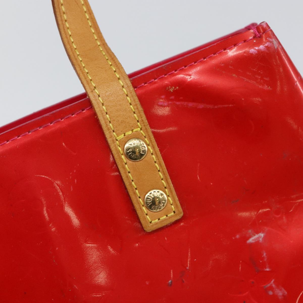 LOUIS VUITTON Monogram Vernis Reade PM Hand Bag Fuchsia Pink M91221 Auth BA6996