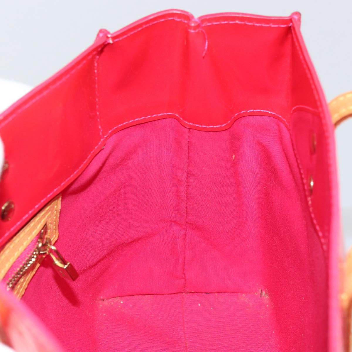 LOUIS VUITTON Monogram Vernis Reade PM Hand Bag Fuchsia Pink M91221 Auth BA6996