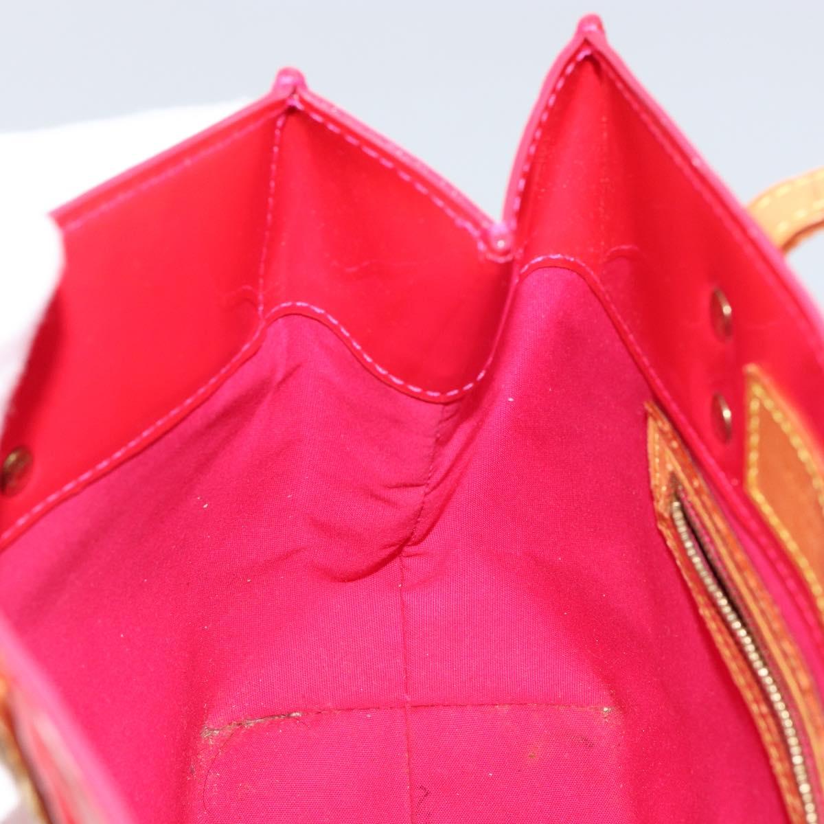 LOUIS VUITTON Monogram Vernis Reade PM Hand Bag Fuchsia Pink M91221 Auth BA6996