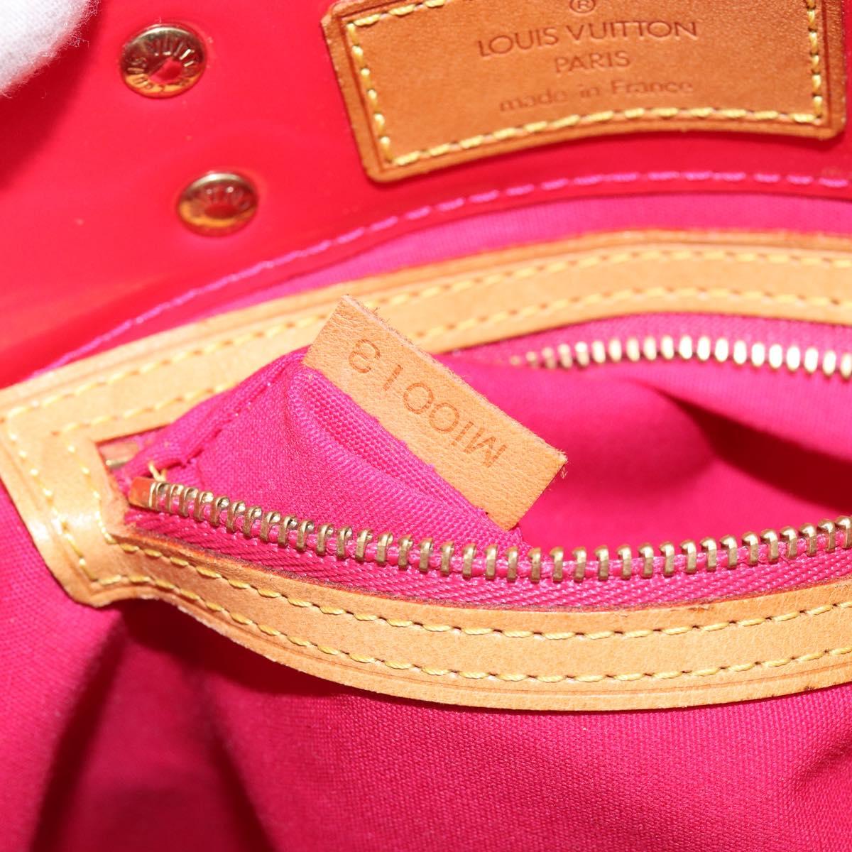 LOUIS VUITTON Monogram Vernis Reade PM Hand Bag Fuchsia Pink M91221 Auth BA6996