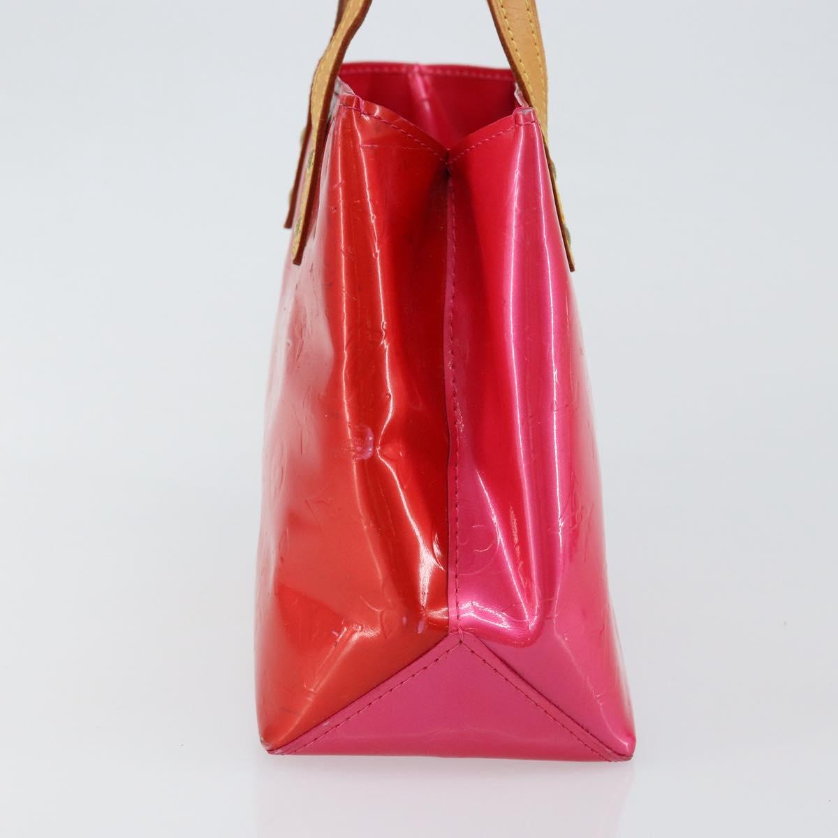 LOUIS VUITTON Monogram Vernis Reade PM Hand Bag Fuchsia Pink M91221 Auth BA6996
