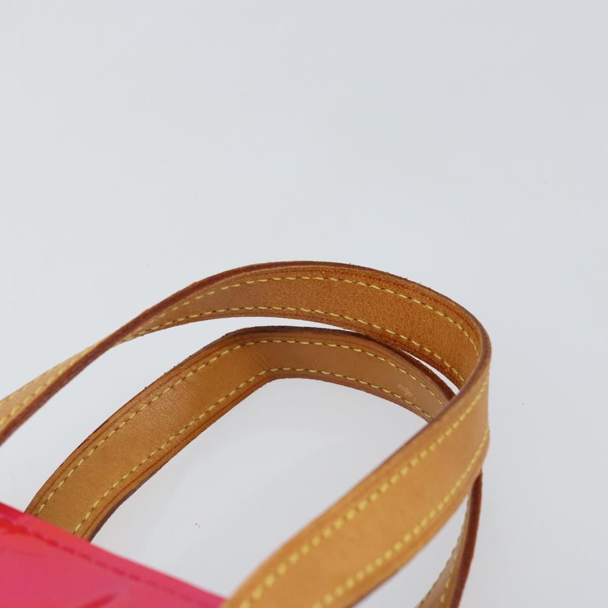 LOUIS VUITTON Monogram Vernis Reade PM Hand Bag Fuchsia Pink M91221 Auth BA6996