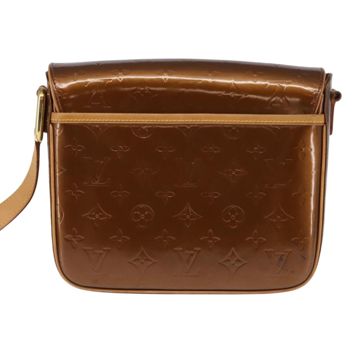 LOUIS VUITTON Monogram Vernis Christie GM Shoulder Bag Bronze M91107 Auth BA6997