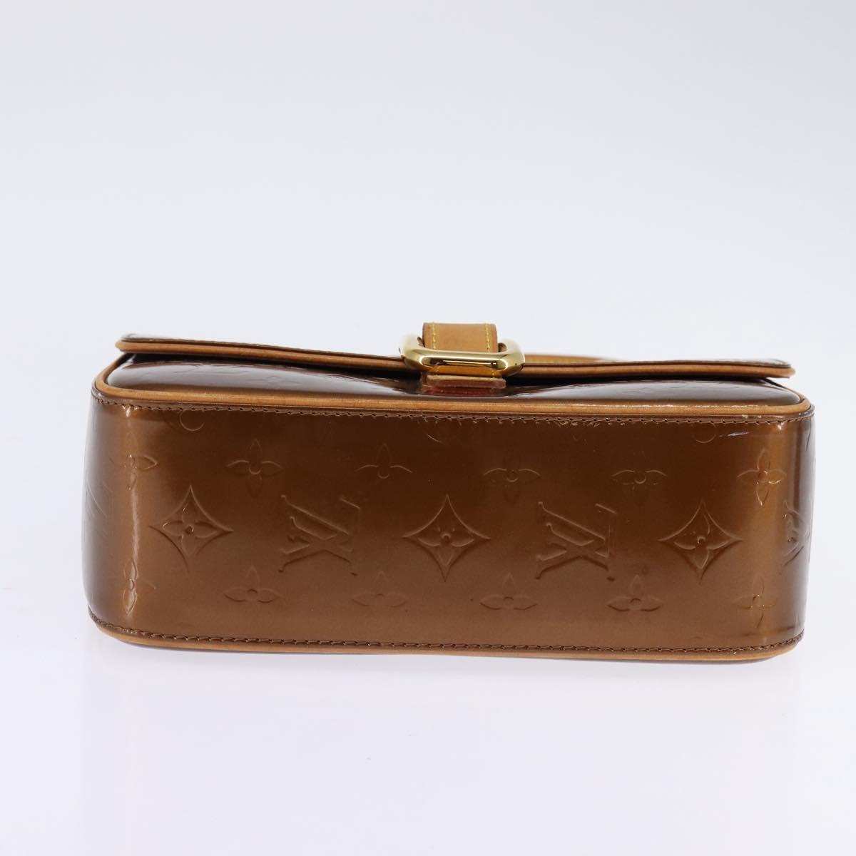 LOUIS VUITTON Monogram Vernis Christie GM Shoulder Bag Bronze M91107 Auth BA6997