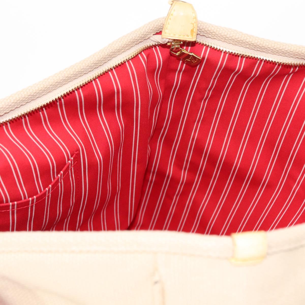 LOUIS VUITTON Antigua Hippo GM Tote Bag Beige Red M40032 LV Auth BA7007