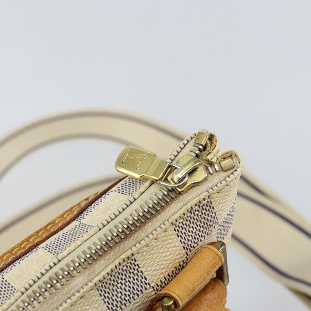 LOUIS VUITTON Damier Azur Pochette Bosphore Shoulder Bag N51112 LV Auth BA7009