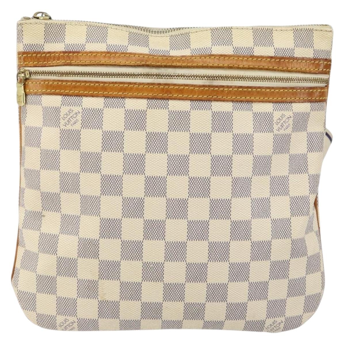 LOUIS VUITTON Damier Azur Pochette Bosphore Shoulder Bag N51112 LV Auth BA7009