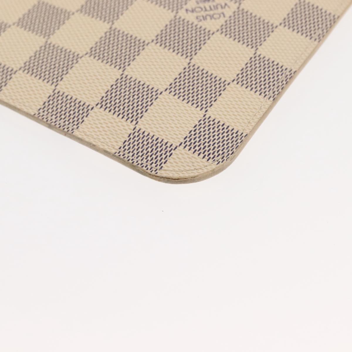 LOUIS VUITTON Damier Azur Neverfull MM Pouch LV Auth BA7011