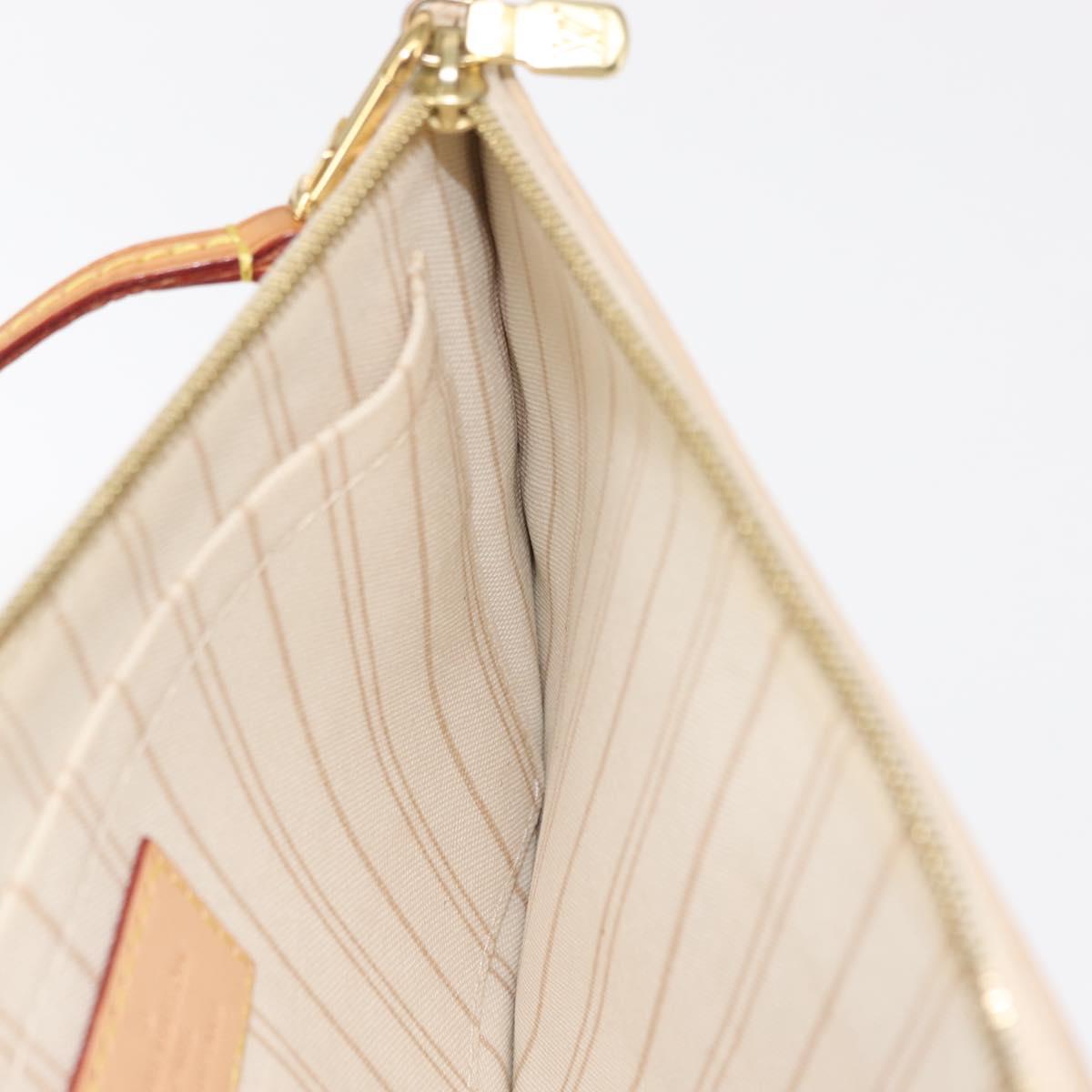 LOUIS VUITTON Damier Azur Neverfull MM Pouch LV Auth BA7011