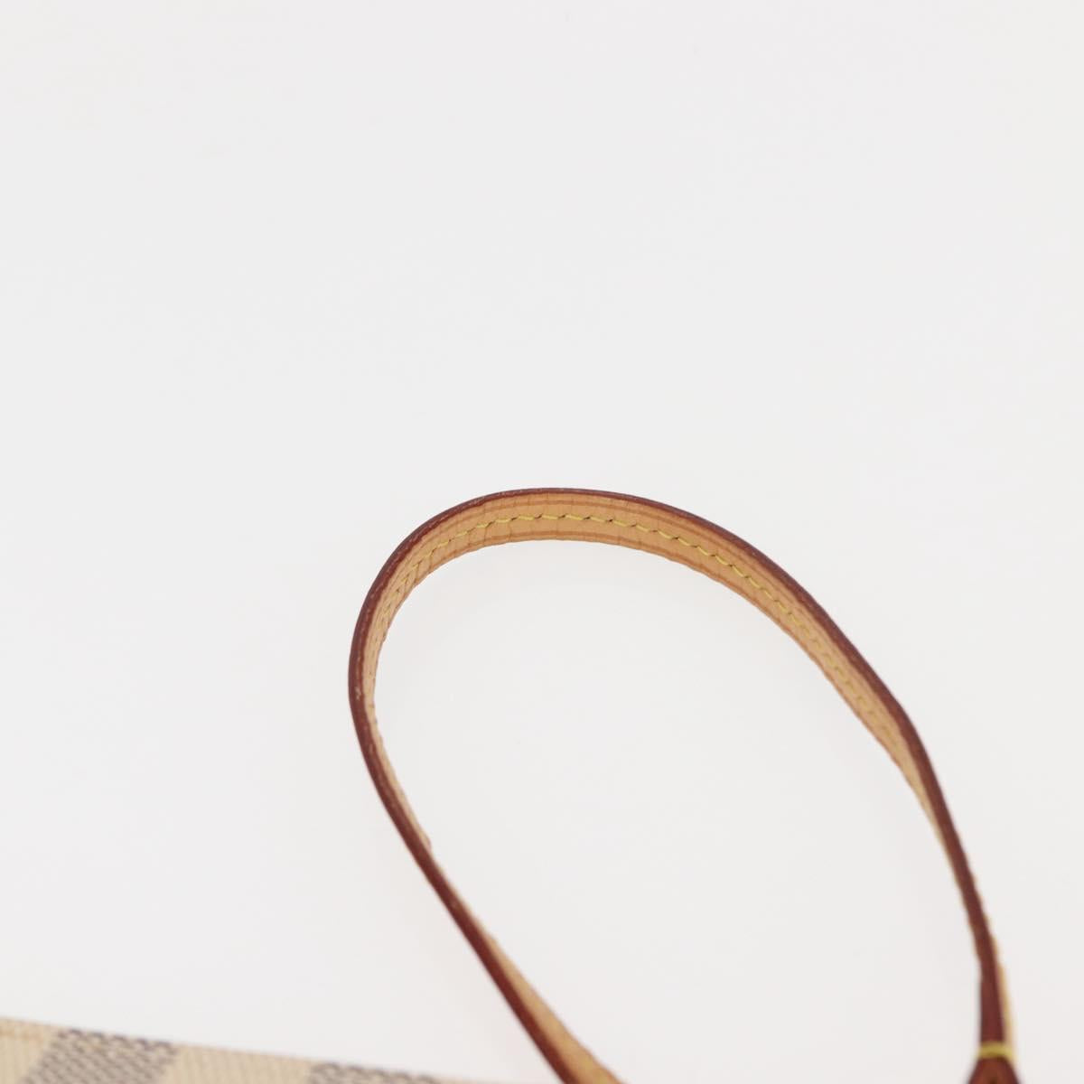 LOUIS VUITTON Damier Azur Neverfull MM Pouch LV Auth BA7011