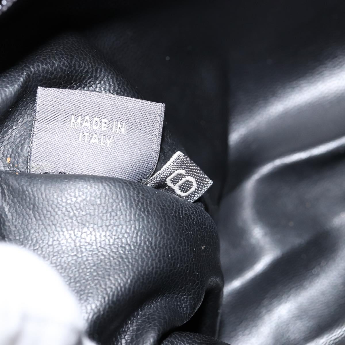 BALLY Hand Bag Leather Black Gold Auth BA7023