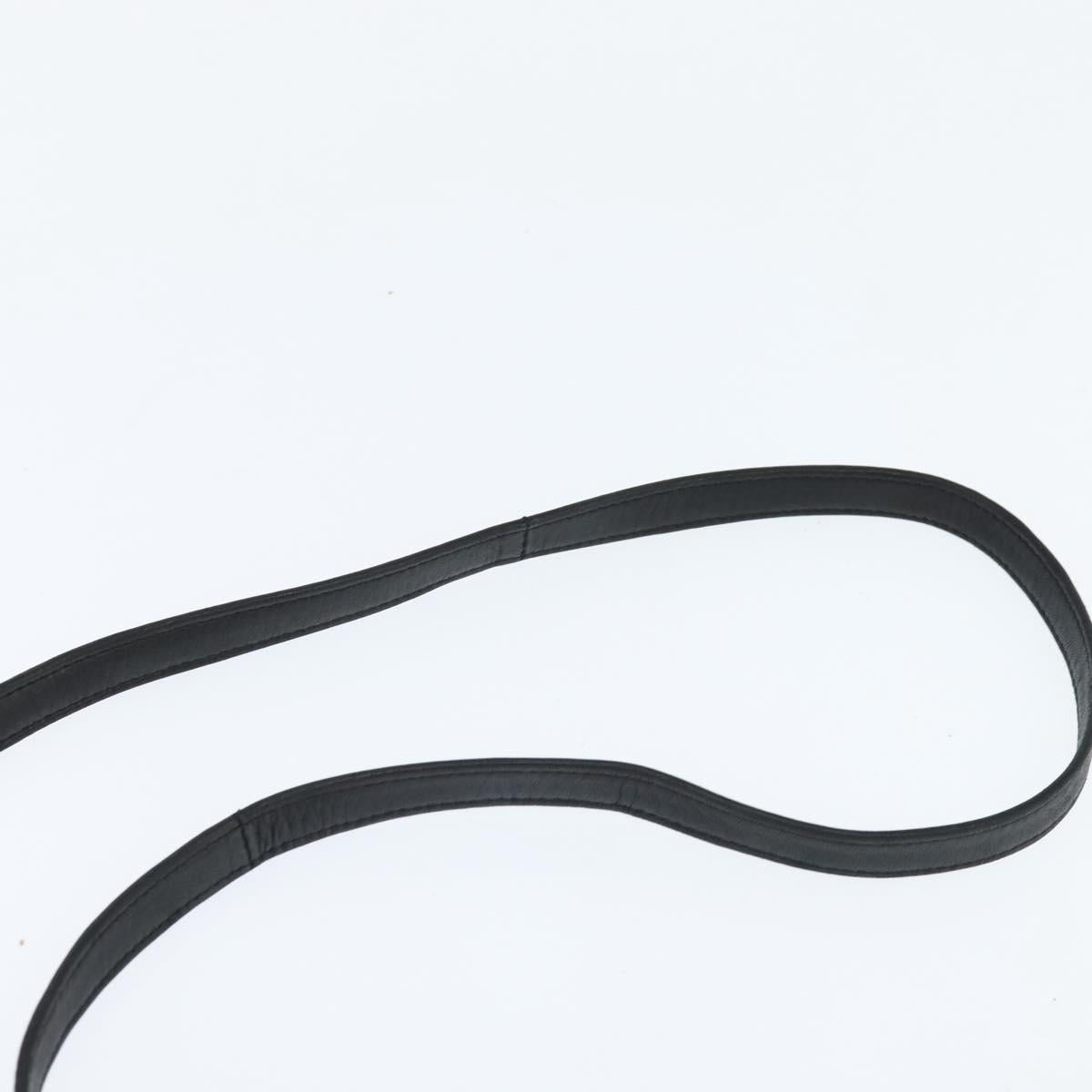 BALLY Hand Bag Leather 2way Black Gold Auth BA7024