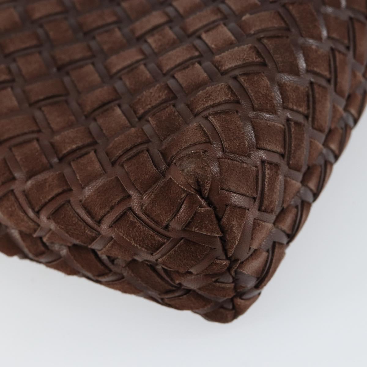 BALLY Shoulder Bag Leather Brown Gold Auth BA7025