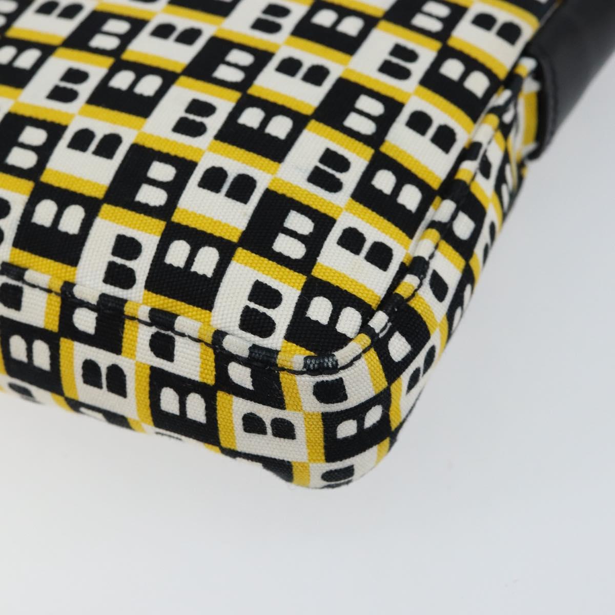 BALLY Hand Bag Canvas Black Auth BA7026