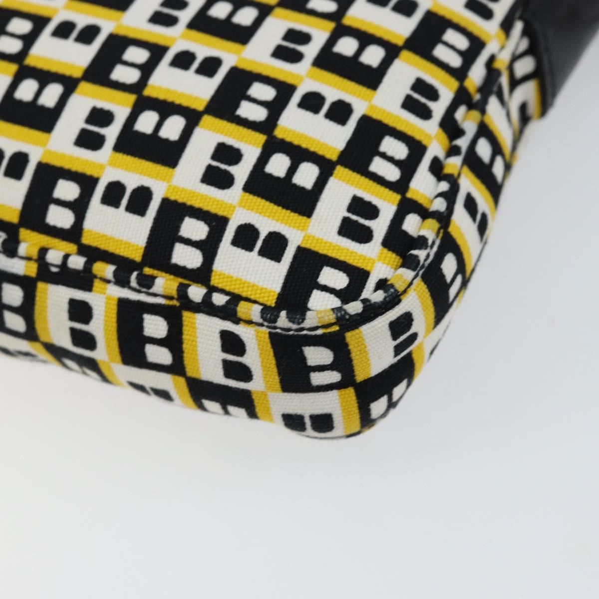 BALLY Hand Bag Canvas Black Auth BA7026