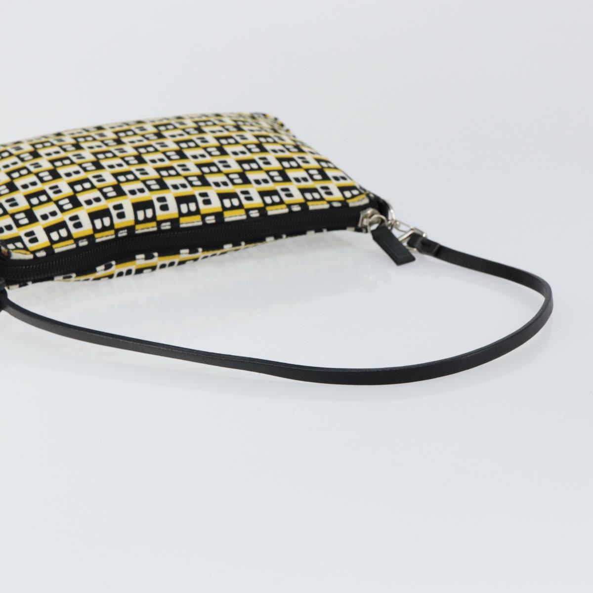 BALLY Hand Bag Canvas Black Auth BA7026