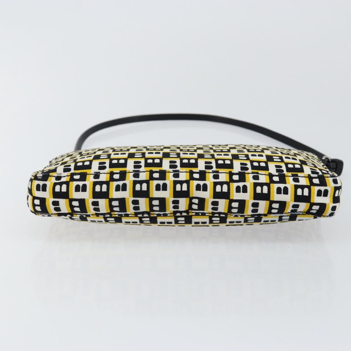 BALLY Hand Bag Canvas Black Auth BA7026