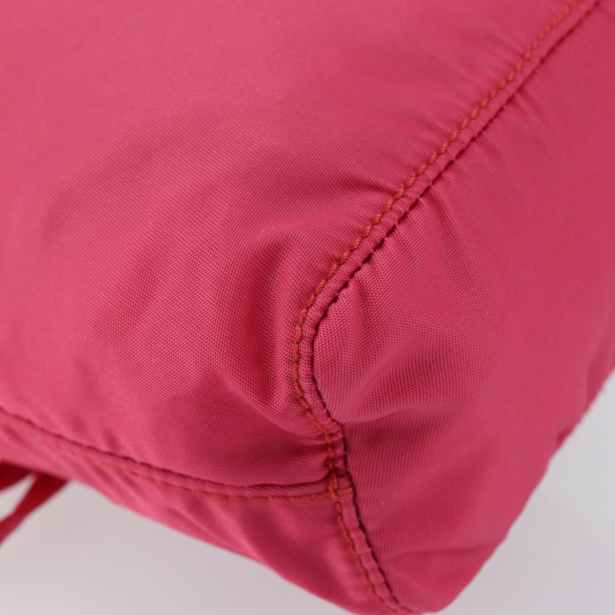 PRADA Pouch Nylon Pink Gold Auth BA7028